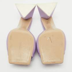 The Attico Light Purple Satin Devon Slide Sandals Size 38.5