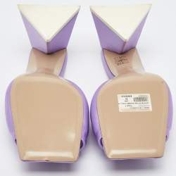 The Attico Light Purple Satin Devon Slide Sandals Size 38