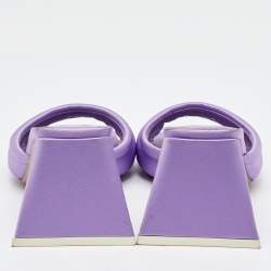 The Attico Light Purple Satin Devon Slide Sandals Size 38