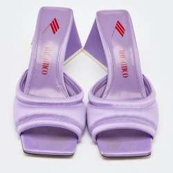 The Attico Light Purple Satin Devon Slide Sandals Size 38
