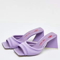 The Attico Light Purple Satin Devon Slide Sandals Size 38
