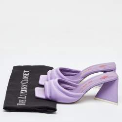 The Attico Light Purple Satin Devon Slide Sandals Size 38