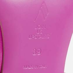 The Attico Pink Satin Ankle Wrap Sandals Size 39
