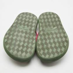 The Attico Pink Satin Thong Sandals Size 40