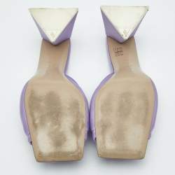 Pre Owned The Attico Light Purple Satin Devon Slide Sandals Size 41