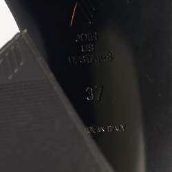 Pre Owned The Attico Cream Patent Devon Ankle Strap Sandals Size 37