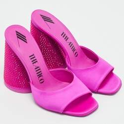 Pre Owned صندل ذا أتيكو ديفون جلد لامع وردي بدون حزام مقاس 39