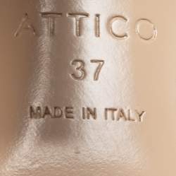 The Attico Black Satin Crystal Embellished Pamela Mules Size 37