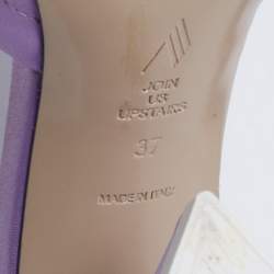 Pre Owned The Attico Purple Fabric Devon Mules Size 37