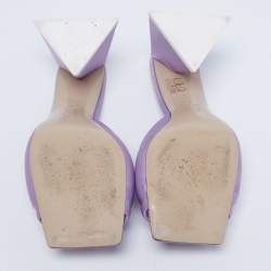 Pre Owned The Attico Purple Fabric Devon Mules Size 37