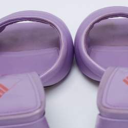 Pre Owned The Attico Purple Fabric Devon Mules Size 37