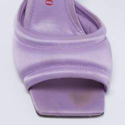 Pre Owned The Attico Purple Fabric Devon Mules Size 37