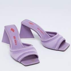 Pre Owned The Attico Purple Fabric Devon Mules Size 37