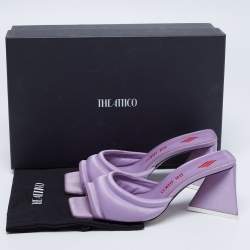 Pre Owned The Attico Purple Fabric Devon Mules Size 37
