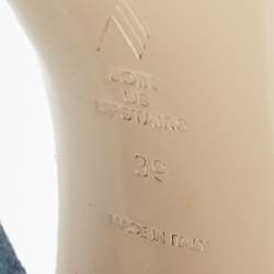 Pre Owned The Attico Blue Denim Devon Slide Sandals Size 39