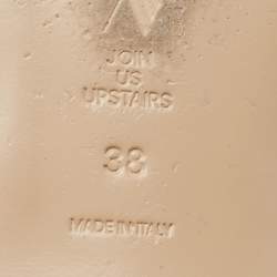 Pre Owned The Attico Blue Satin Ankle Tie Flat Sandals Size 38