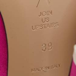 Pre Owned The Attico Pink Satin Venus Ankle Wrap Pumps Size 39