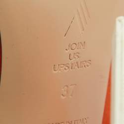 Pre Owned The Attico Orange Satin Devon Slide Sandals Size 37