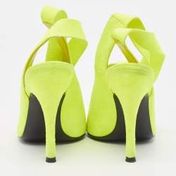 The Attico Green Suede Venus Ankle Wrap Pumps Size 36