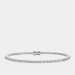 18k White Gold Stunning 3.50 cts Lab Grown Diamond Tennis Bracelet