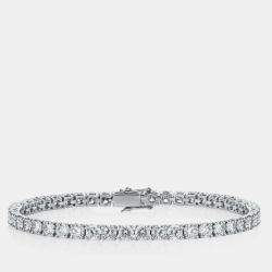 Pre Owned 18k White Gold Stunning 7.50 cts Lab Grown Round Diamond Tennis Bracelet