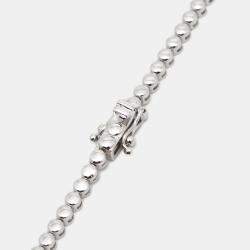 10.35 cts Round Brilliant Cut 18k White Gold Lab Grown Diamonds Graduating Necklace