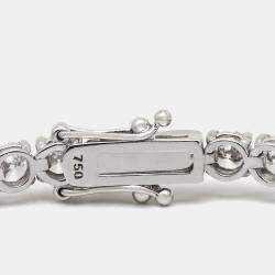 7.8 cts Round Brilliant Cut 18k White Gold Lab Grown Diamond Tennis Bracelet