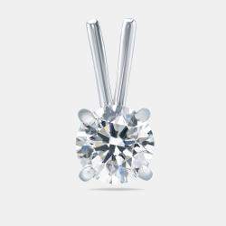 1.04 cts Round Brilliant Cut 18k White Gold Lab Grown Diamond Pendant