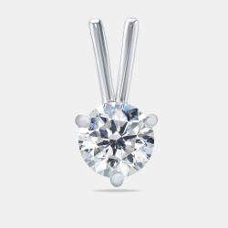 1.07 cts Round Brilliant Cut 18k White Gold Lab Grown Diamond Pendant
