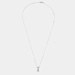 Pre Owned The Diamond Edit Lab Grown Diamond 0.50 ct White Gold Pendant Necklace
