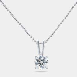 Pre Owned The Diamond Edit Lab Grown Diamond 0.50 ct White Gold Pendant Necklace