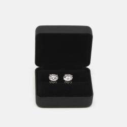 مملوكة مسبقًا 8.00 cts Round Brilliant Cut 18k White Gold Lab Grown Diamonds Solitaire Stud Earrings