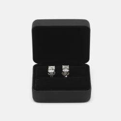 6.00 cts Emerald Cut 18k White Gold Lab Grown Diamonds Solitaire Stud Earrings