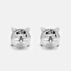 Pre Owned 3.00 cts Princess Cut 18k White Gold Lab Grown Diamonds Earrings