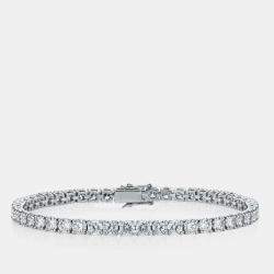 7.50 cts Round 18k White Gold Stunning Lab Grown Diamond Tennis Bracelet