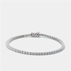 3.5 cts Round 18k White Gold Lab Grown Diamond Bracelet