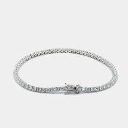 3.5 cts Round 18k White Gold Lab Grown Diamond Bracelet
