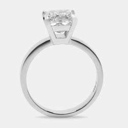2.00 cts Princess Cut Lab Grown Diamond 18k White Gold Ring Size 52