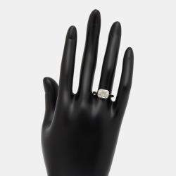 2.00 cts Radiant Cut Lab Grown Diamond 18k White Gold Ring Size 52