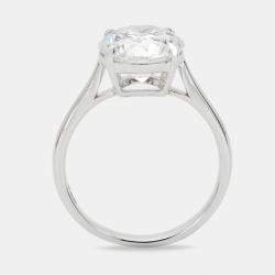 3.15 cts Round Brilliant Lab Grown Diamond 18k White Gold Ring Size 52