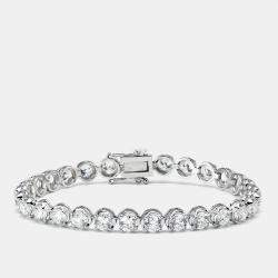 8.61 cts Round Brilliant Cut Lab Grown Diamonds 18k White Gold Tennis Bracelet