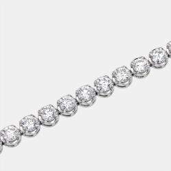 8.61 cts Round Brilliant Cut Lab Grown Diamonds 18k White Gold Tennis Bracelet