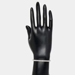 7.93 cts Round Brilliant Cut Lab Grown Diamonds 18k White Gold Tennis Bracelet