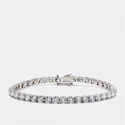 7.93 cts Round Brilliant Cut Lab Grown Diamonds 18k White Gold Tennis Bracelet