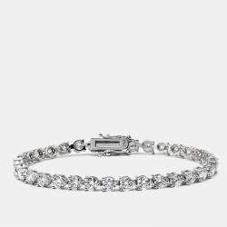 8.02 cts Round Brilliant Cut Lab Grown Diamonds 18k White Gold Tennis Bracelet