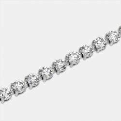8.02 cts Round Brilliant Cut Lab Grown Diamonds 18k White Gold Tennis Bracelet