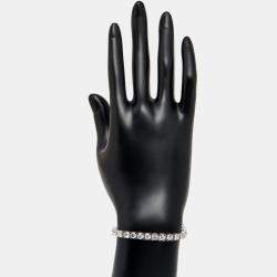 Pre Owned 9.10 cts Round Brilliant Cut Lab Grown Diamonds 18k White Gold Tennis Bracelet