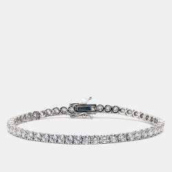 5.40 cts Round Brilliant Cut Lab Grown Diamonds 18k White Gold Tennis Bracelet