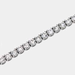 5.40 cts Round Brilliant Cut Lab Grown Diamonds 18k White Gold Tennis Bracelet