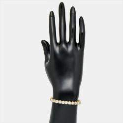 Pre Owned 14.50 cts Round Brilliant Lab Grown Diamonds 18k Yellow Gold Tennis Bracelet